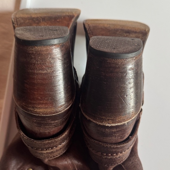 Frye Dark Brown Leather Combat Boots - Picture 10 of 11